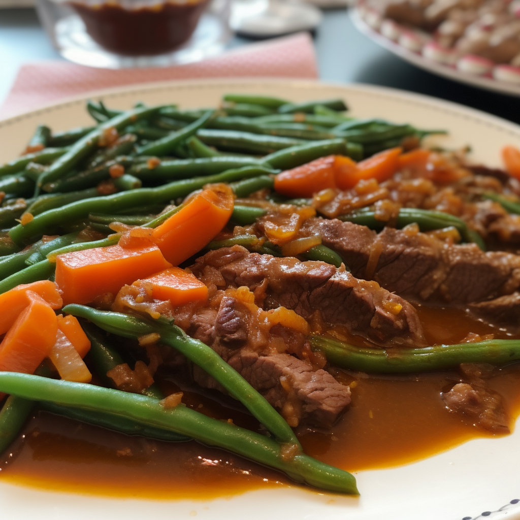 Boeuf sauté au caramel